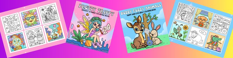 Trippy Living Adult Coloring Books